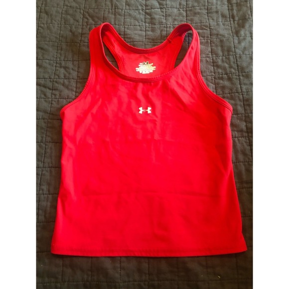 Under Armour Tank Top‎ Racerback Athletic Workout Sleeveless Red MD - Picture 1 of 4